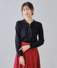 画像をギャラリービューアに読み込む, パールリング付きラメボウタイニット/MM448319