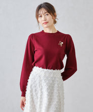 画像をギャラリービューアに読み込む, ブローチ付きカラーニット/MM448321