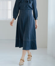画像をギャラリービューアに読み込む, バックレースアップポリデニムスカート/MM517213