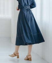 画像をギャラリービューアに読み込む, バックレースアップポリデニムスカート/MM517213