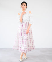 画像をギャラリービューアに読み込む, シアーチェックフレアスカート/MM517217