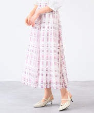 画像をギャラリービューアに読み込む, シアーチェックフレアスカート/MM517217