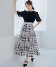 画像をギャラリービューアに読み込む, シアーチェックフレアスカート/MM517217