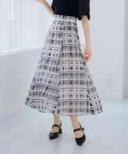 画像をギャラリービューアに読み込む, シアーチェックフレアスカート/MM517217