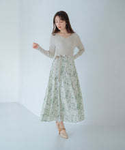 画像をギャラリービューアに読み込む, カシュクールフラワー柄ドッキングワンピース/MM517405