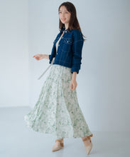 画像をギャラリービューアに読み込む, カシュクールフラワー柄ドッキングワンピース/MM517405