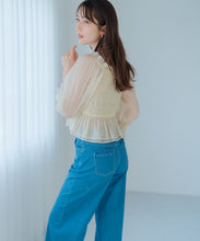 画像をギャラリービューアに読み込む, パールシフォンシャーリングブラウス/MM518106
