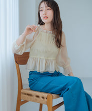 画像をギャラリービューアに読み込む, パールシフォンシャーリングブラウス/MM518106