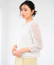 画像をギャラリービューアに読み込む, フラワー刺繍チュールブラウス/MM518108