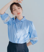 画像をギャラリービューアに読み込む, 袖レースシャツブラウス/MM518109