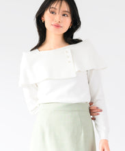 画像をギャラリービューアに読み込む, アシメケープパールニット/MM518302