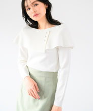 画像をギャラリービューアに読み込む, アシメケープパールニット/MM518302