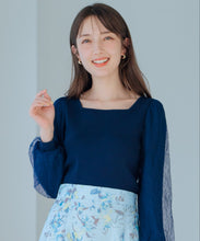 画像をギャラリービューアに読み込む, レースシアー袖2wayニット/MM518307