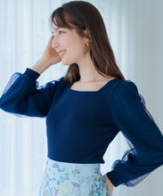 画像をギャラリービューアに読み込む, レースシアー袖2wayニット/MM518307