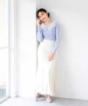 画像をギャラリービューアに読み込む, レース刺繍衿ニット/MM518309