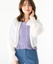 画像をギャラリービューアに読み込む, チュール袖リボンブルゾン/MM518507