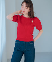 画像をギャラリービューアに読み込む, ブローチ付きケーブルニット/MM528302