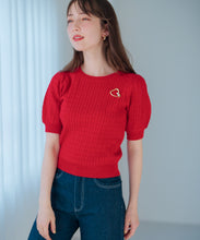 画像をギャラリービューアに読み込む, ブローチ付きケーブルニット/MM528302