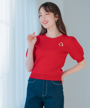 画像をギャラリービューアに読み込む, ブローチ付きケーブルニット/MM528302