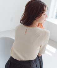 画像をギャラリービューアに読み込む, 袖配色シアーリブニット /MM528312