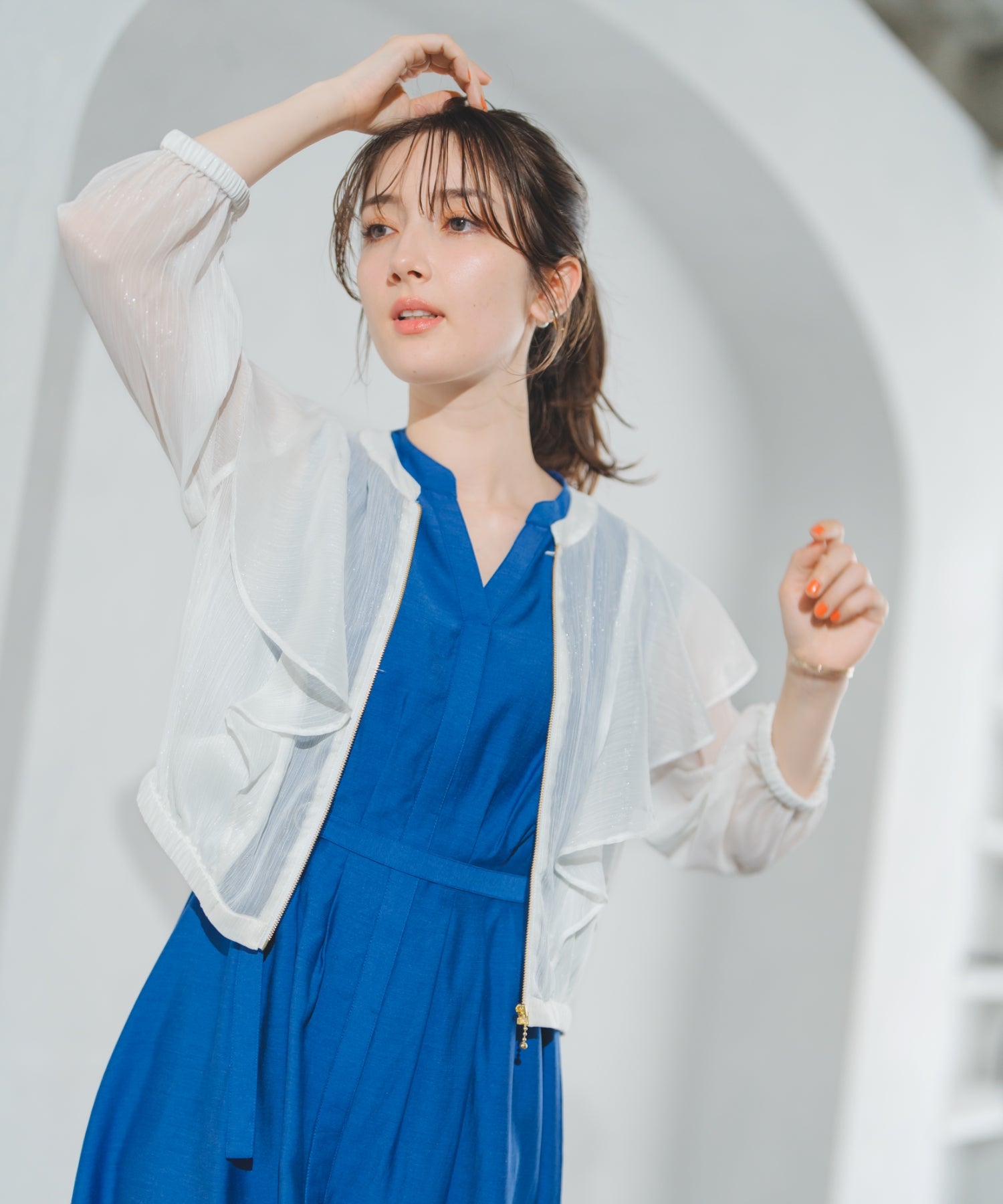 イデアルーチェ　シアーフリルブルゾン NOELA｜シアーフリルブルゾン | Rakuten Fashion(楽天ファッション／旧