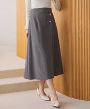 画像をギャラリービューアに読み込む, ラップ風Aラインタックスカート/MM537204