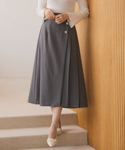 画像をギャラリービューアに読み込む, ラップ風Aラインタックスカート/MM537204