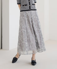画像をギャラリービューアに読み込む, ループラメ刺繍スカート/MM537205