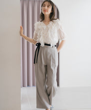 画像をギャラリービューアに読み込む, ベロアリボン2タックワイドパンツ/MM537302