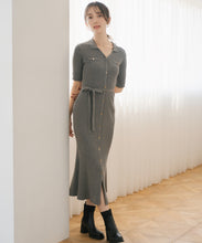 画像をギャラリービューアに読み込む, ポロ衿ニットワンピース/MM537410