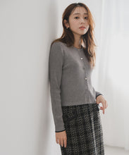 画像をギャラリービューアに読み込む, ベーシック総針配色カーディガン/MM538406
