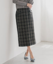 画像をギャラリービューアに読み込む, ツイードチェックタイトスカート/MM547204