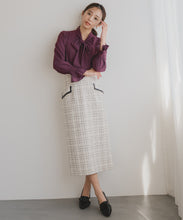 画像をギャラリービューアに読み込む, ツイードチェックタイトスカート/MM547204