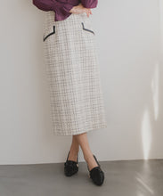 画像をギャラリービューアに読み込む, ツイードチェックタイトスカート/MM547204