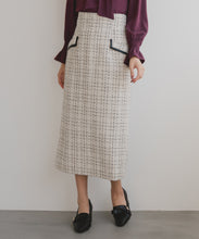 画像をギャラリービューアに読み込む, ツイードチェックタイトスカート/MM547204