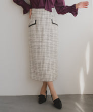 画像をギャラリービューアに読み込む, ツイードチェックタイトスカート/MM547204
