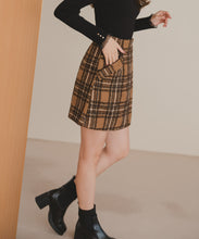 画像をギャラリービューアに読み込む, ラメチェックラップミニスカート/MM547205