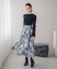画像をギャラリービューアに読み込む, 水彩フラワーカットジャガードスカート/MM547213