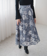 画像をギャラリービューアに読み込む, 水彩フラワーカットジャガードスカート/MM547213