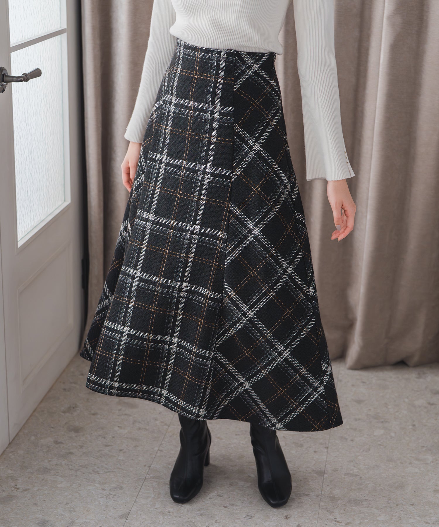 ロービングチェックAラインミディスカート/MM547215 – MISCH MASCH|31