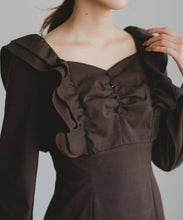 画像をギャラリービューアに読み込む, ショルダーフリルIラインワンピース/MM547408