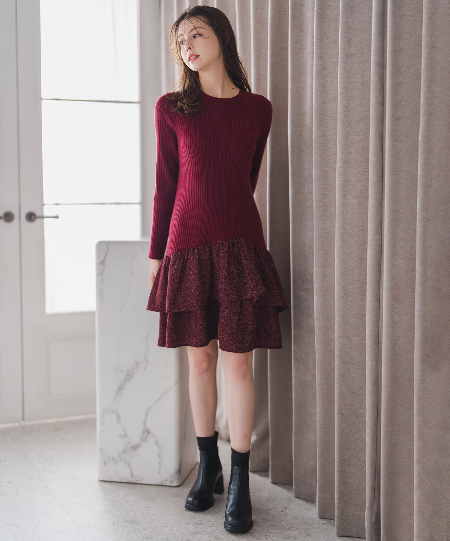 トップス Michan ツイードドッキングミニワンピース/MM547413 – MISCH MASCH|31 Sons de