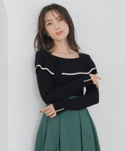 画像をギャラリービューアに読み込む, 2way配色アシメケープニット/MM548303