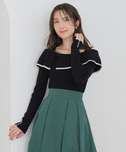 画像をギャラリービューアに読み込む, 2way配色アシメケープニット/MM548303