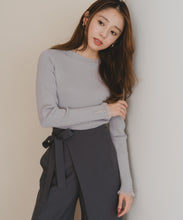 画像をギャラリービューアに読み込む, 袖シアーフリルベーシックリブニット /MM548305
