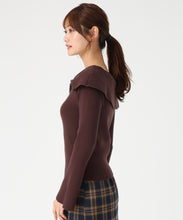 画像をギャラリービューアに読み込む, アシメリボン2wayフレア袖ニット/MM548306