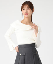 画像をギャラリービューアに読み込む, アシメリボン2wayフレア袖ニット/MM548306
