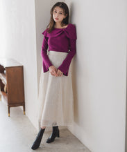 画像をギャラリービューアに読み込む, アシメリボン2wayフレア袖ニット/MM548306