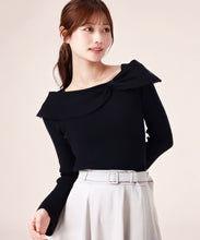 画像をギャラリービューアに読み込む, アシメリボン2wayフレア袖ニット/MM548306