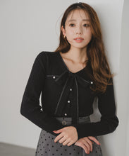 画像をギャラリービューアに読み込む, 配色ボウタイケーブルニット/MM548307